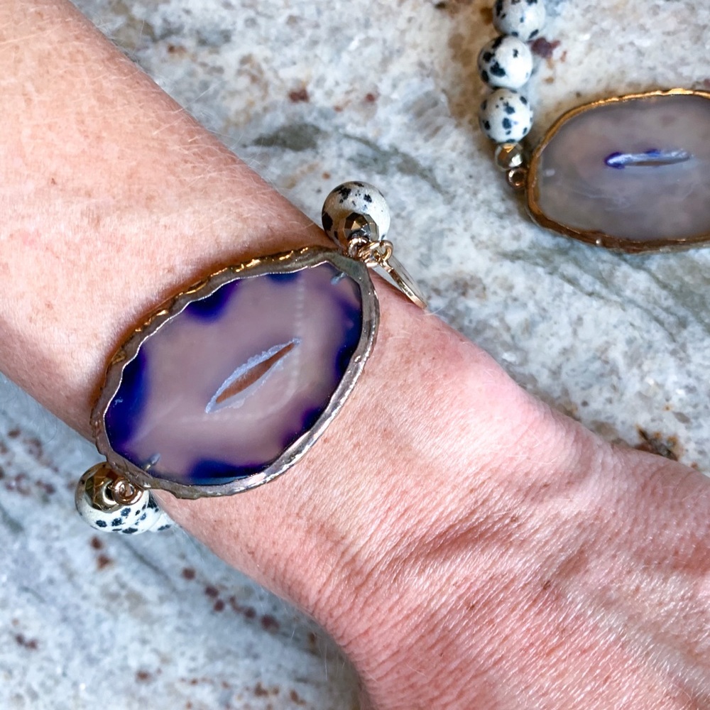 🦄HP🦄Purple Agate Jasper Bracelet - Picture 6 of 16